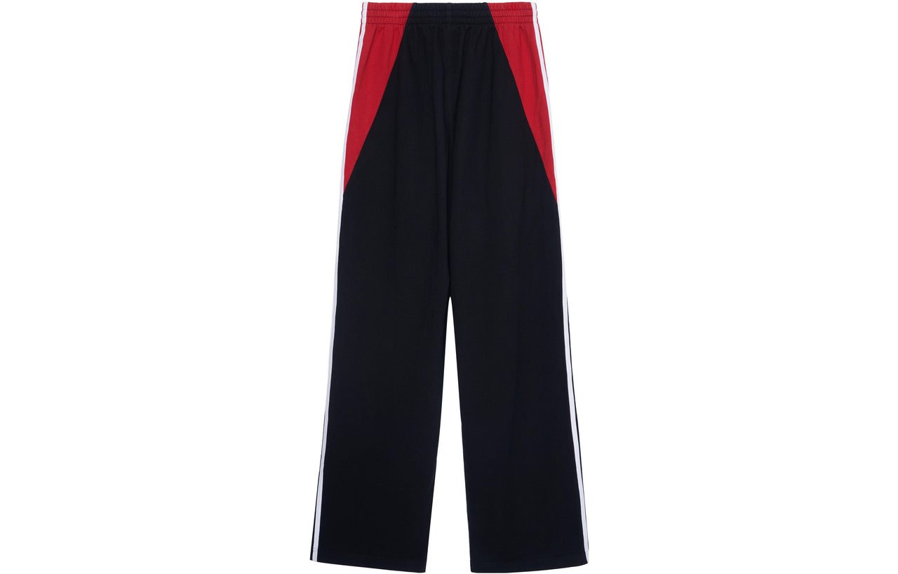 Balenciaga x adidas Fleece Baggy Sweatpants 'Black White Red' 723970TNVN56278