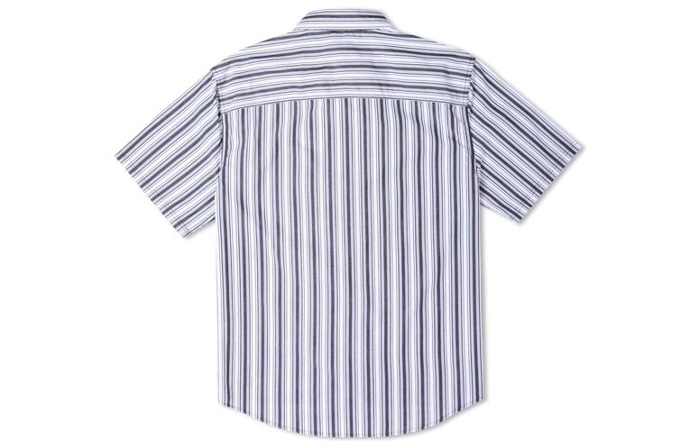 Converse Striped Short Sleeve Button Down 'Blue' 10024060-A02