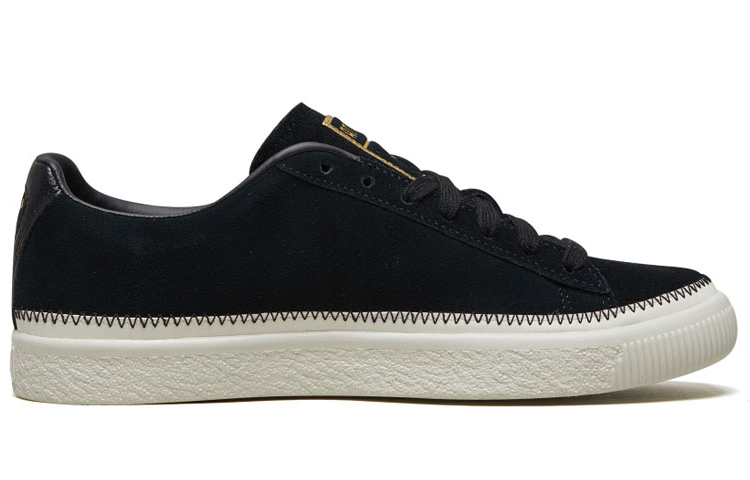 PUMA Suede Trim Retro Low Tops Casual Skateboarding Shoes Unisex Black 369639-01