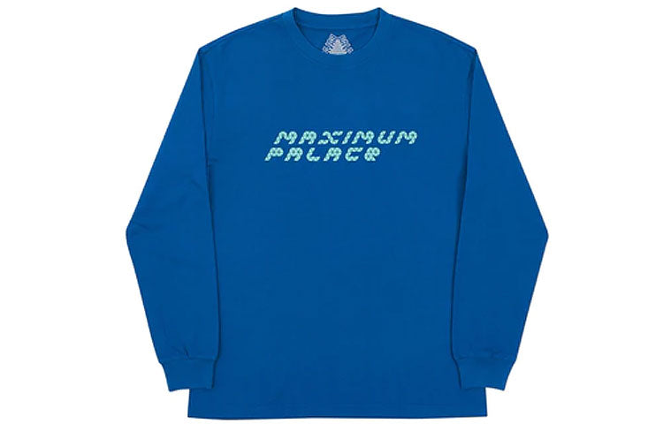 Palace Tri-Flect Long Sleeve Logo Shirt 'Blue' P13LS013