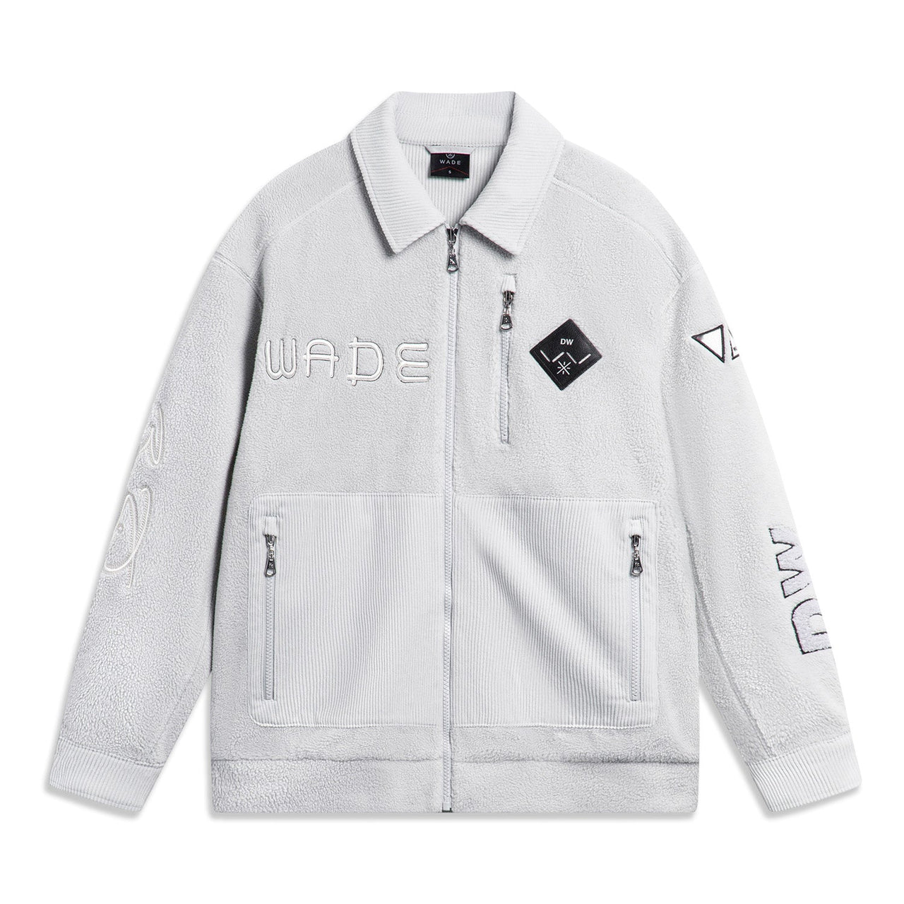 Li-Ning Way Of Wade Graphic Polar Fleece Jacket 'Halo Grey' AFDT853-2