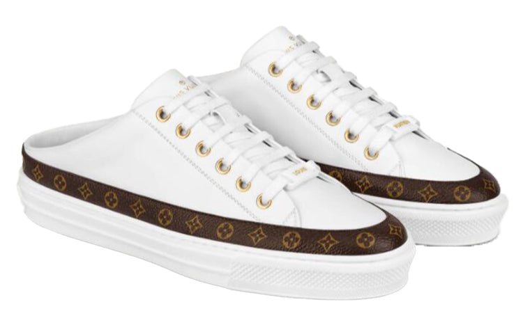 (WMNS) LOUIS VUITTON Stellar Mules 'White Brown' 1A8NEB