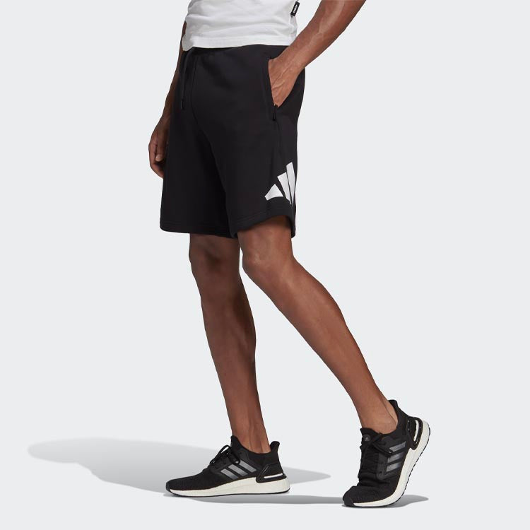 adidas M Fi Short Logo Printing Sports Lacing Loose Shorts Black GM6468