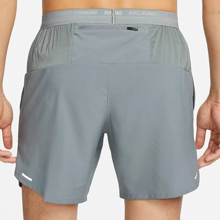 Men's Nike Dri-FIT Solid Color Logo Printing Straight Quick Dry Breathable Sports Shorts Smoke Gray DM4742-084