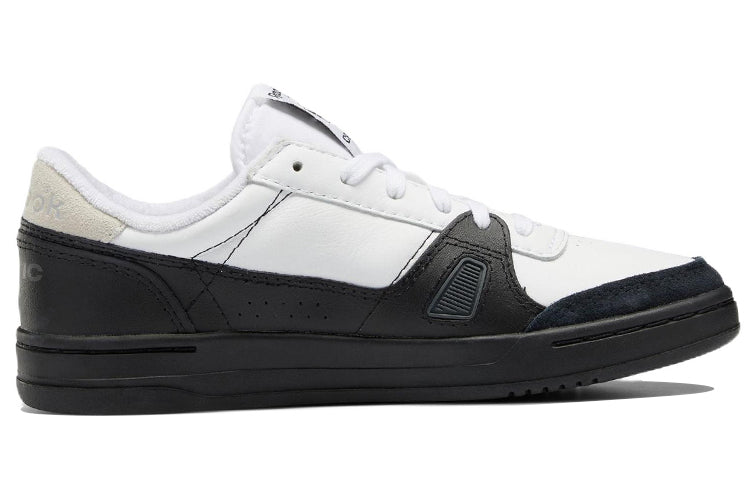 Reebok LT Court Cozy Wear-resistant Skateboarding Shoes Unisex White Black HP5361