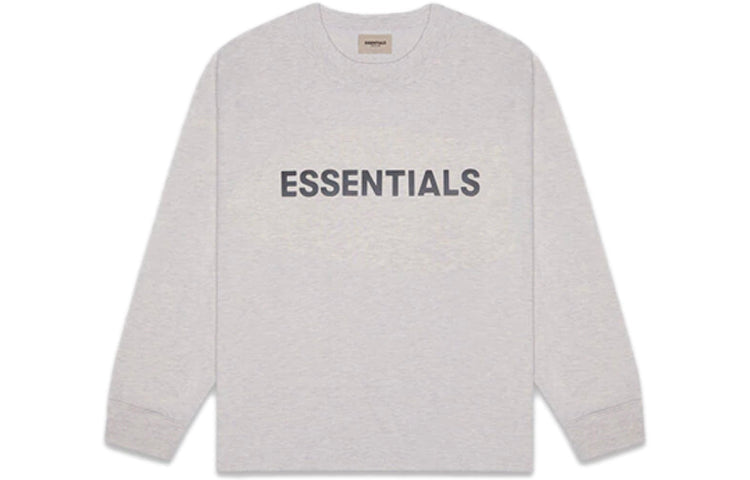 Fear of God Essentials FW20 Long Sleeve Logo Tee 'Heather Oatmeal' 0125250500230260