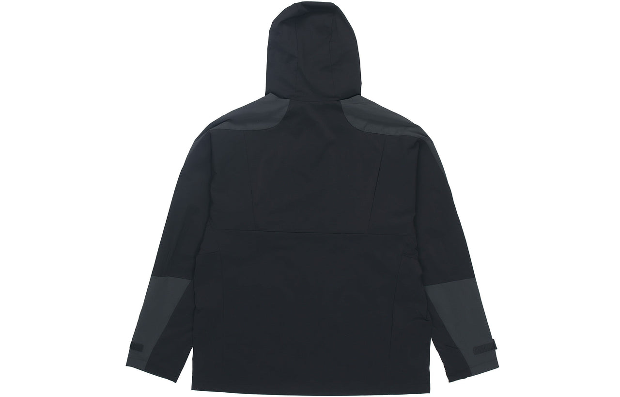 adidas Sports Training Woven Windproof hooded Logo Jacket Black H40220