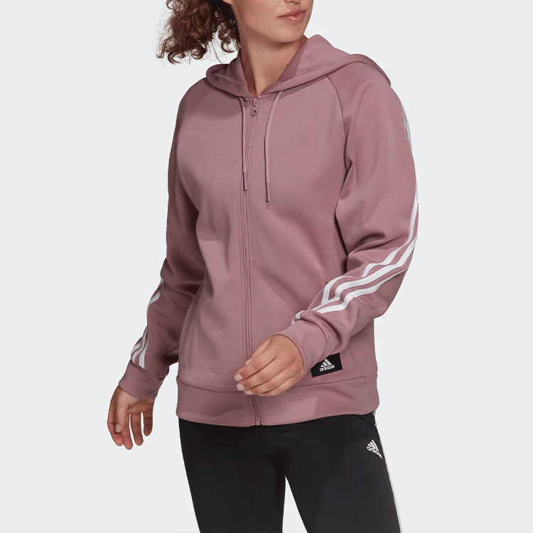 (WMNS) adidas W Fi 3s Fz Reg Sports Hooded Jacket Purple HE1659