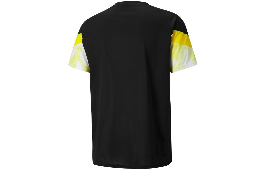 PUMA Colorblock Men Round Neck Black T-Shirt 'Black' 765038-02