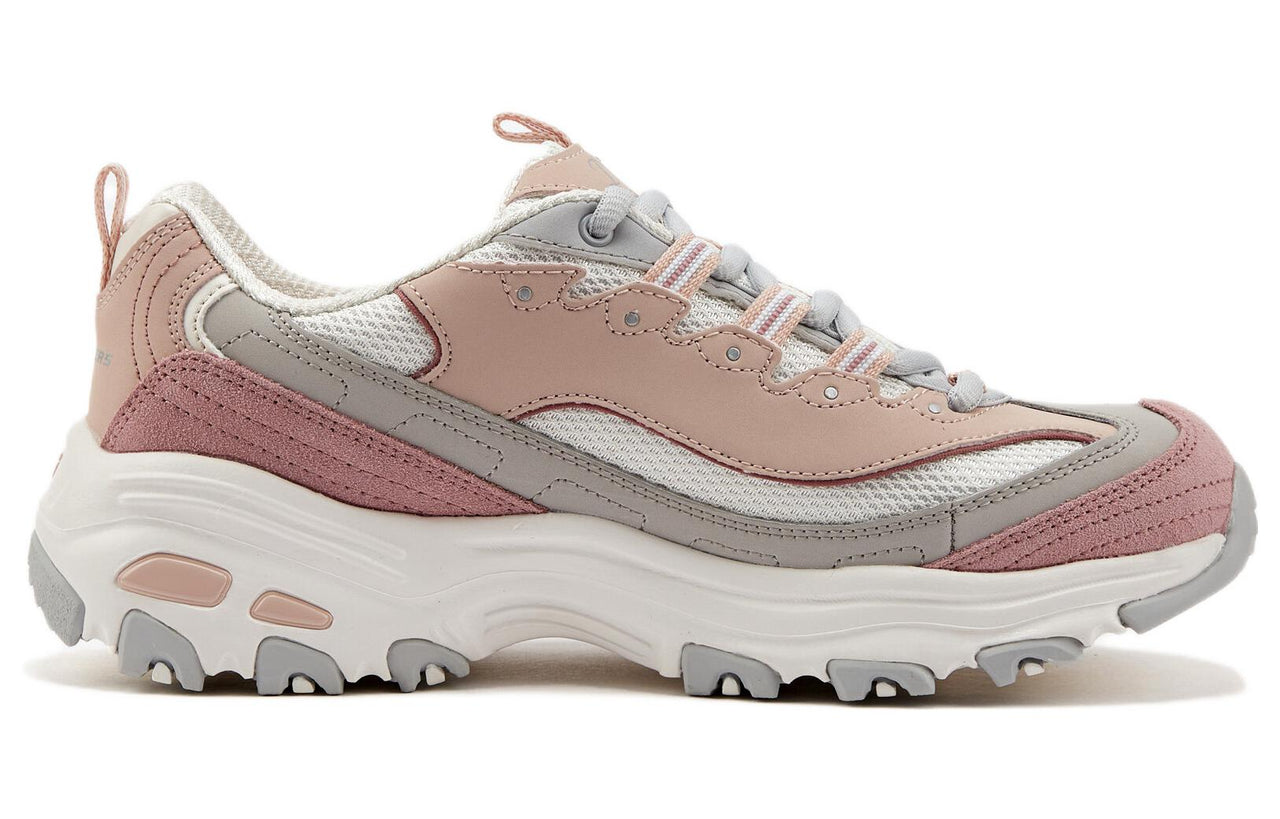 (WMNS) Skechers D'Lites 1.0 Low Running Shoes Pink/White 11947-MVGY