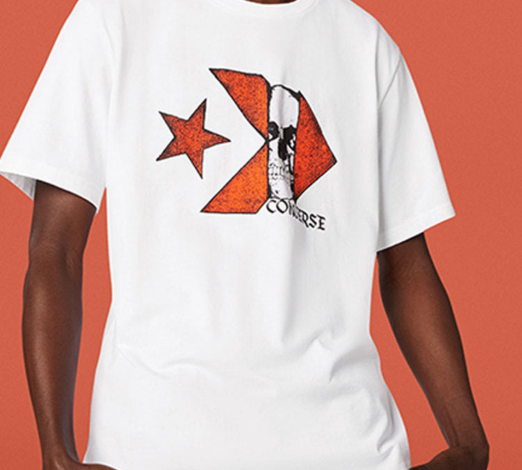 Converse Chuck Taylor Skull Logo Short Sleeve T-Shirt 'White' 10019893-A03