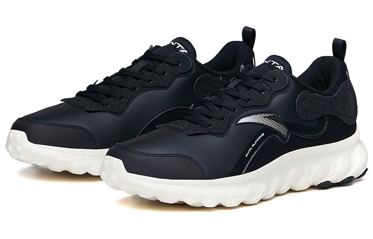 ANTA Run Collection Leather 'Black White with Silver Logo' 112115582-8