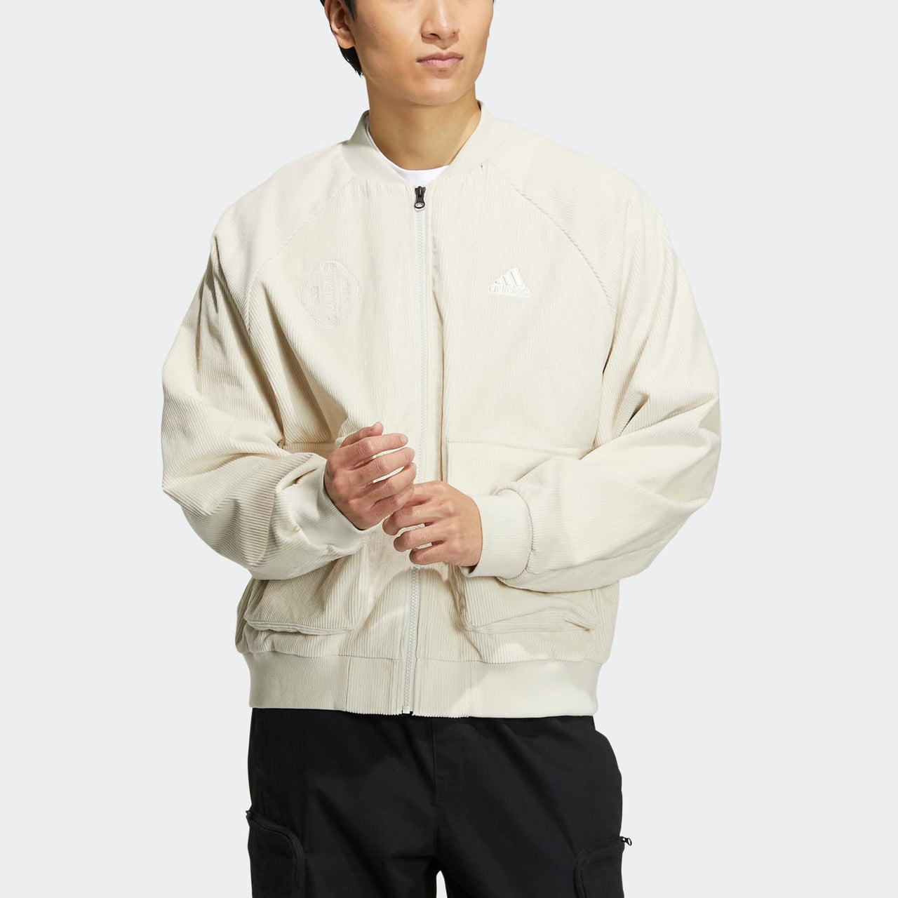 adidas St Cord Woven Jacket 'Cream White' HR4446