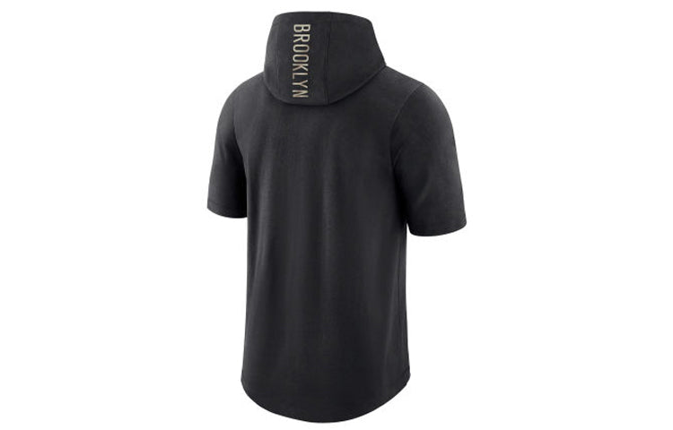 Nike Brooklyn Nets Courtside NBA hooded Short Sleeve Black CJ5900-010