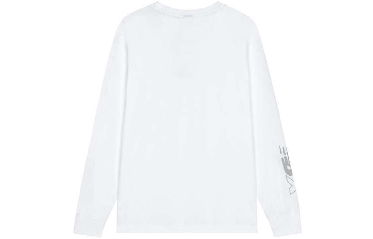 New Balance Men's New Balance Printing Sports Knit Long Sleeves White T-Shirt AMT13568-WT