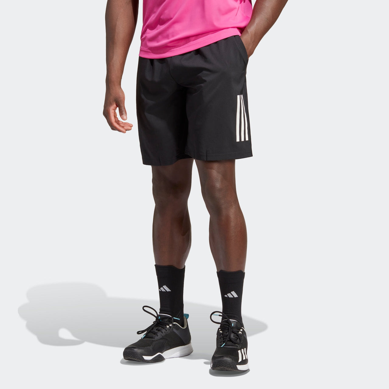 adidas Club 3-Stripes Tennis Shorts Asia Sizing 'Black' HS3253