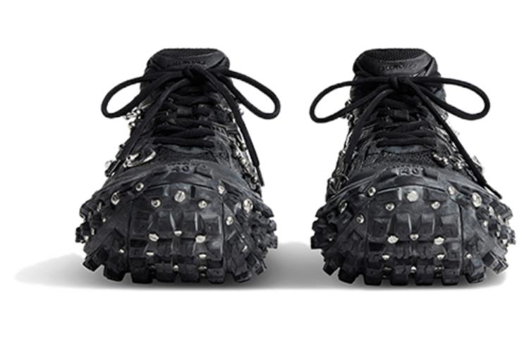 Balenciaga Bouncer Screw Sneakers 'Black Mesh and Nylon with Piercing' 685613W2RAG1081