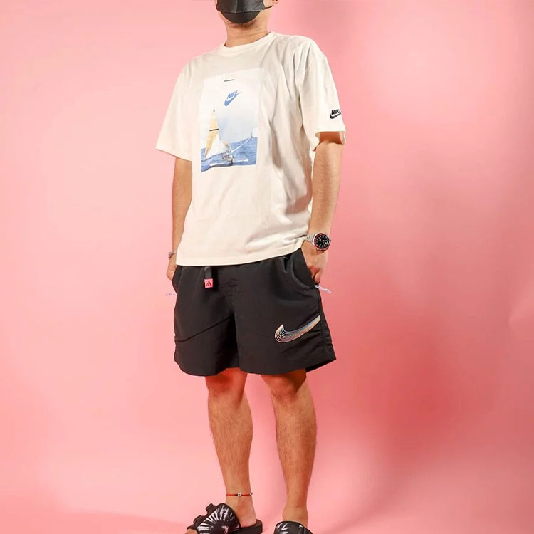 Men's Nike Outdoor Functional waterproof Pocket Logo Athleisure Casual Sports Shorts Black DJ1428-010