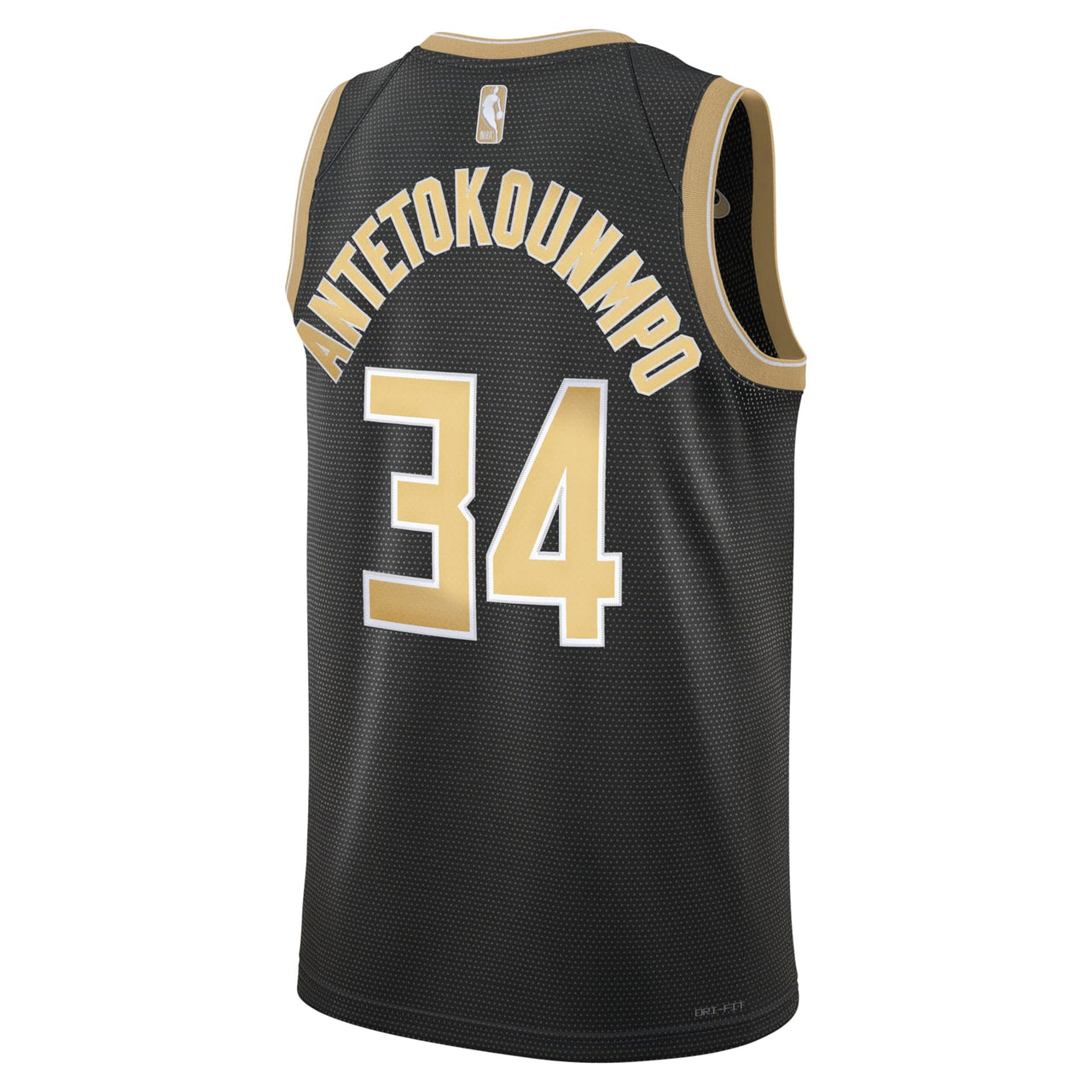 Nike Dri-FIT NBA Giannis Antetokounmpo Milwaukee Bucks 2024 Swingman Jersey 'Black Gold' FN5911-053