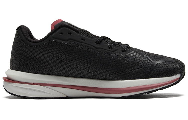 (WMNS) PUMA Velocity Nitro 'Black White Pink' 195296-01