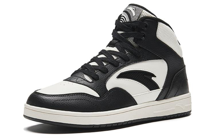 (WMNS) ANTA High Top Skateboarding Shoes 'Black White' 922348087-4