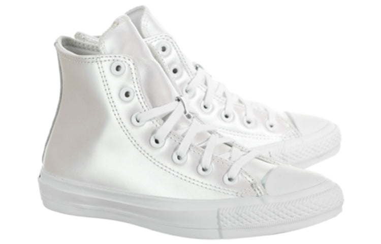 (WMNS) Converse Chuck Taylor All Star Iridescent Leather White 566094C