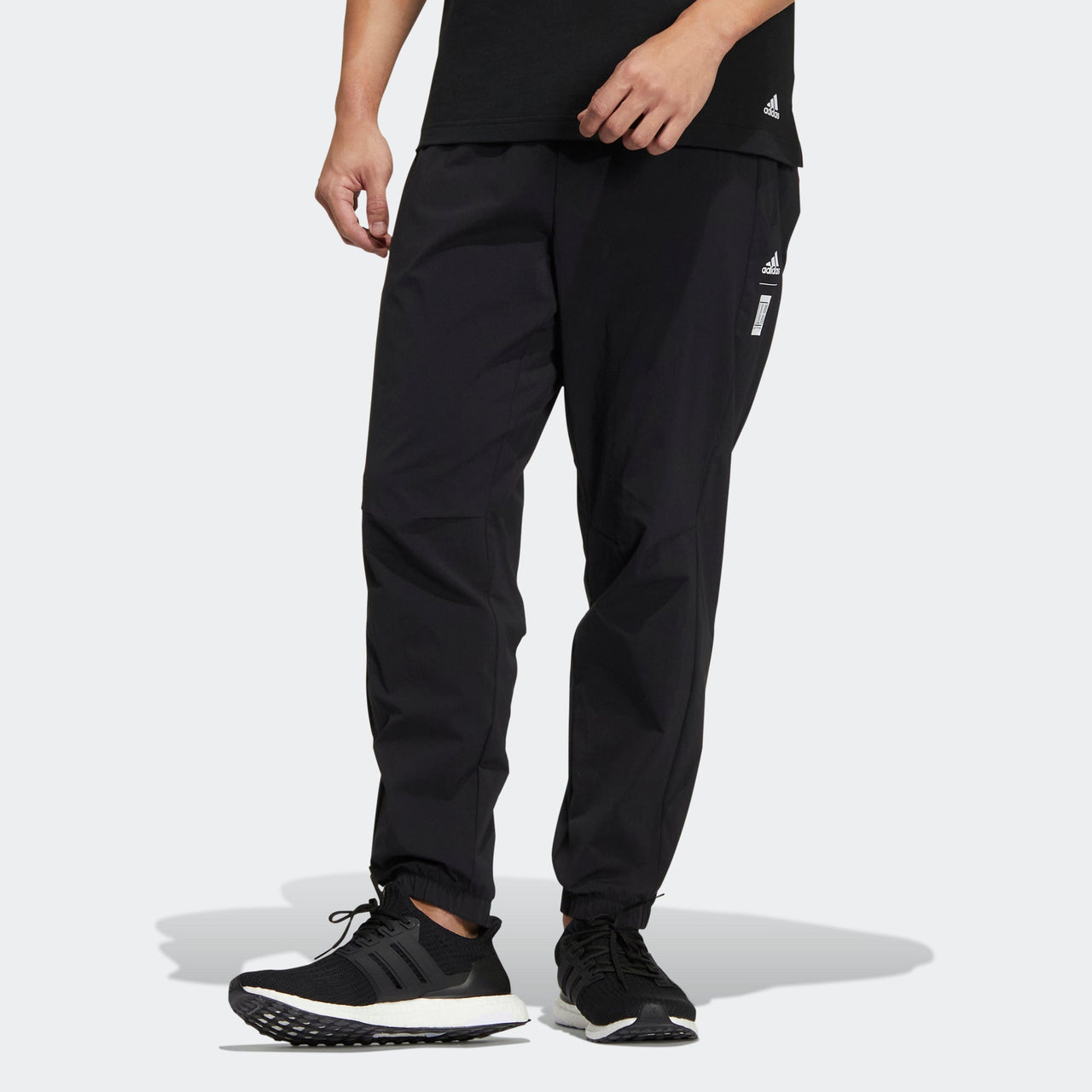 adidas Wj Wv Pnt Casual elastic band Sports Bundle Feet Pants Black HE5125