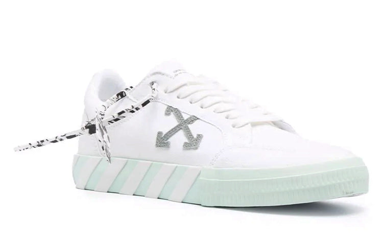 Off-White Low Vulcanized Canvas Sneaker 'White Green Orange' OMIA085F21FAB0010151