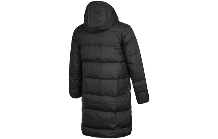 Men's Nike Logo Mid-Length Sports Hooded Down Jacket Black DD6789-010