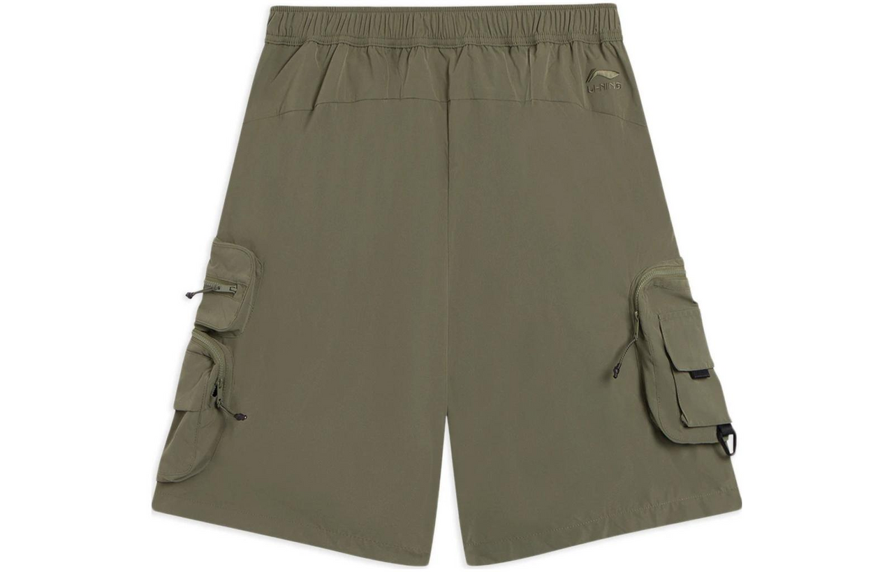 Li-Ning Counterflow Cargo Shorts 'Military Green' AKSSA35-3