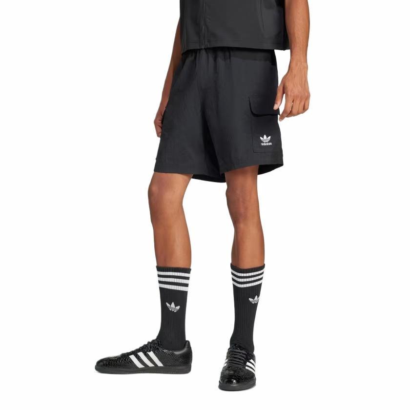 adidas Trefoil Essentials Woven Cargo Shorts Asia Sizing 'Black' JD0406