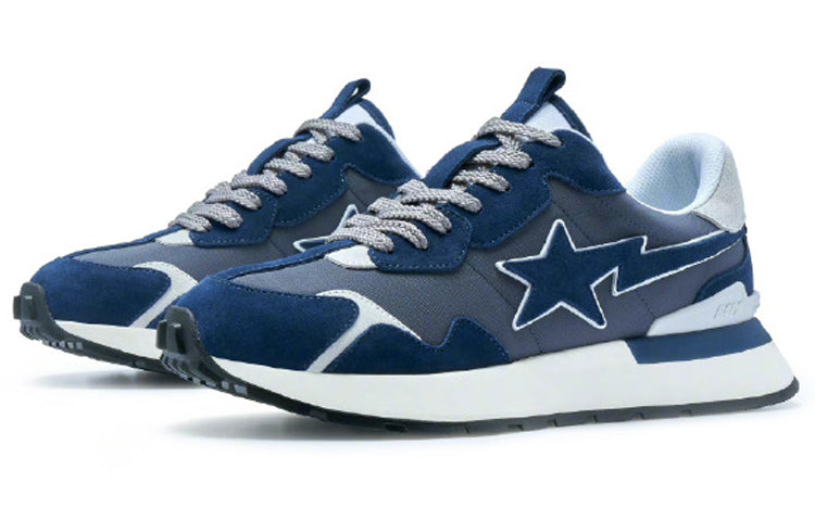 A BATHING APE ROAD STA EXPRESS Leather Low 'Blue' 1I70-191-014-BLUE