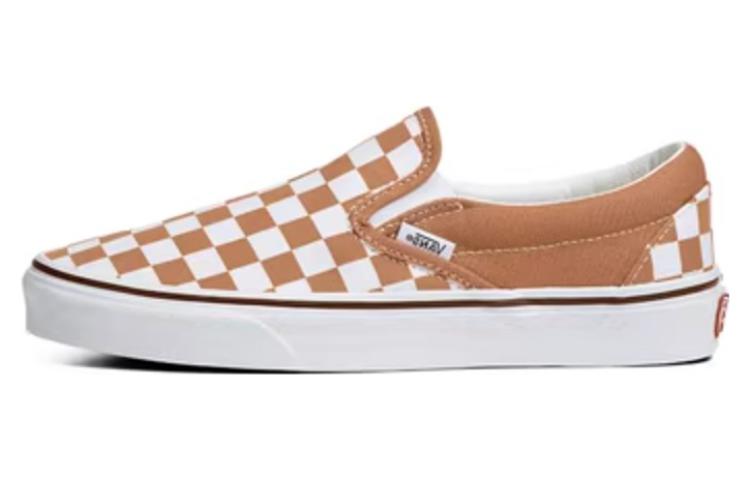 Vans Classic Slip-On Color Theory Checkerboard Shoes 'Tan White' VN0A5AO8BKQ