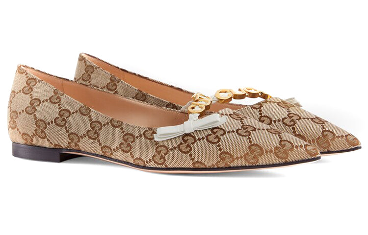 (WMNS) Gucci ballet flat 'Beige' 677405-KY980-9770
