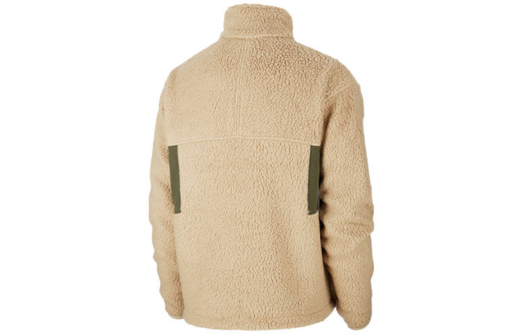 Nike ACG Sports Stay Warm Contrasting Colors Pocket Stand Collar Fleece Jacket Yellowbrown CT2950-247
