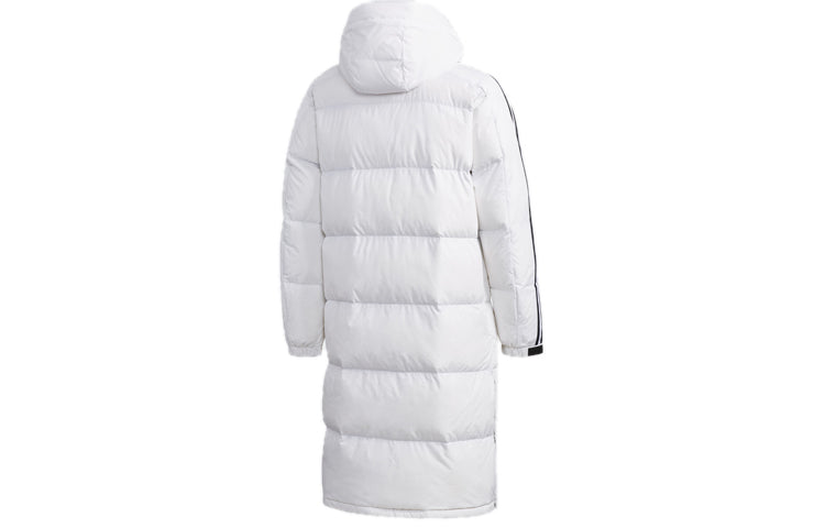 adidas 3st Long Parka Stay Warm Solid Color mid-length hooded down Jacket White EH3991
