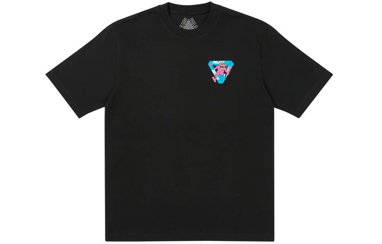 PALACE x M-Zone Crossover Small Tri-Ferg Pattern Cartoon Short Sleeve Unisex Black P20TS085