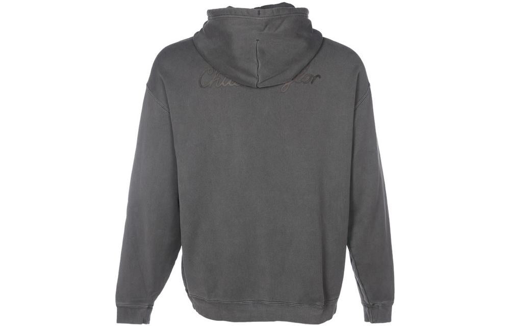 Converse Loose Fit Sneaker Patch Hoodie 'Black Grey' 10025537-A01