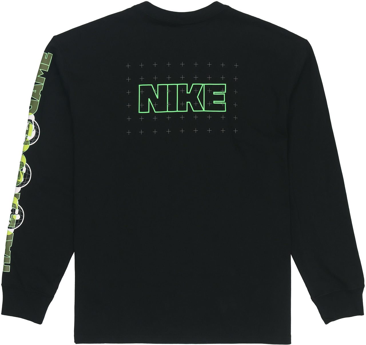 Nike As M Nsw Gc Ls Tee Alphabet Pattern Printing Athleisure Casual Sports Long Sleeves Black DO6946-010