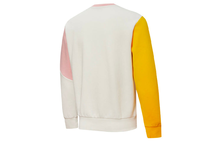 PUMA Colorful Embroidered Logo Sweater 'White Yellow Pink' 532180-05
