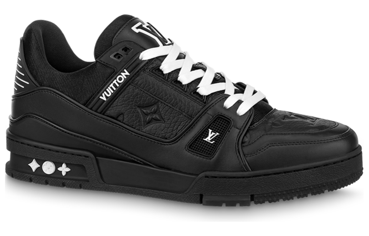 LOUIS VUITTON Trainer Sneakers 'Black Monogram' 1AARER
