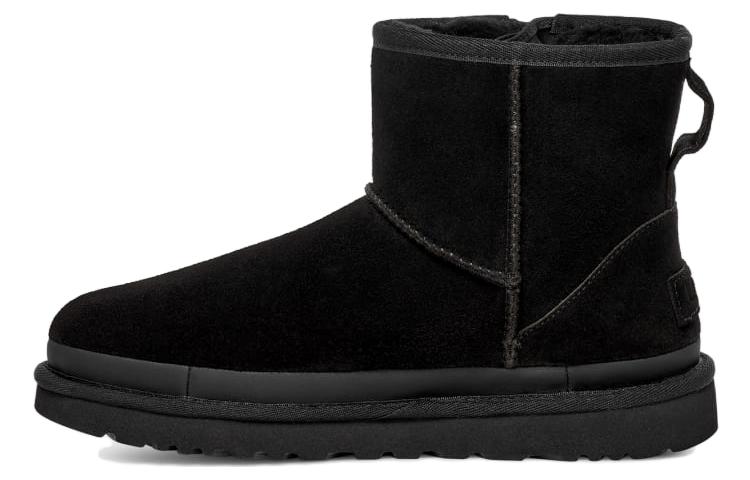 (WMNS) UGG Classic Mini Zipper Tape Logo Boot 'Black' 1144034-BLK