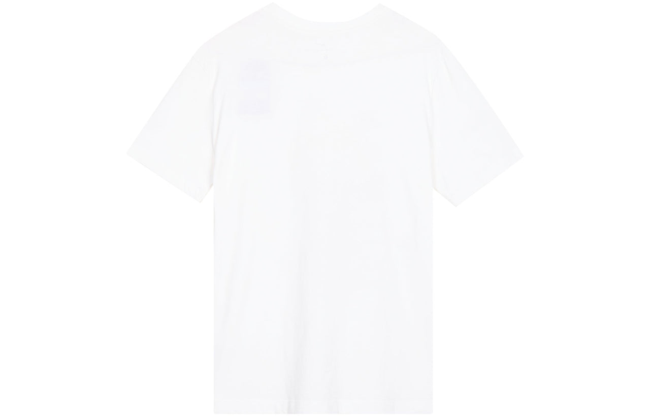 Nike Sportswear Pattern Printing Sports Round Neck Short Sleeve White DB6158-100