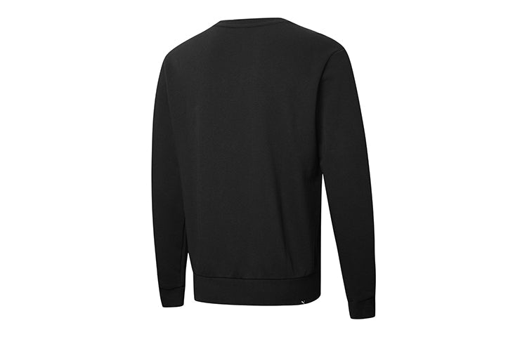 PUMA Embroidered Logo Sports Pullover Round Neck Black 590321-01