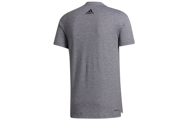 adidas Three-Bar Tee logo Printing Short Sleeve Black GR7070