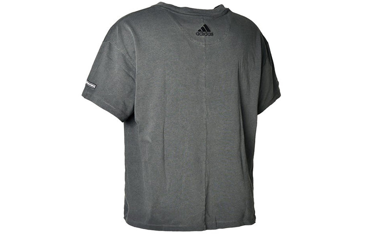 adidas Dp Tee Casual Sports Round Neck Basketball Short Sleeve Black Gray GL0491