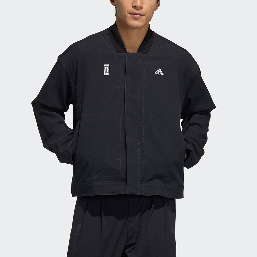 adidas Series WJ JKT Denim Training Sports Logo Jacket Black GP0904