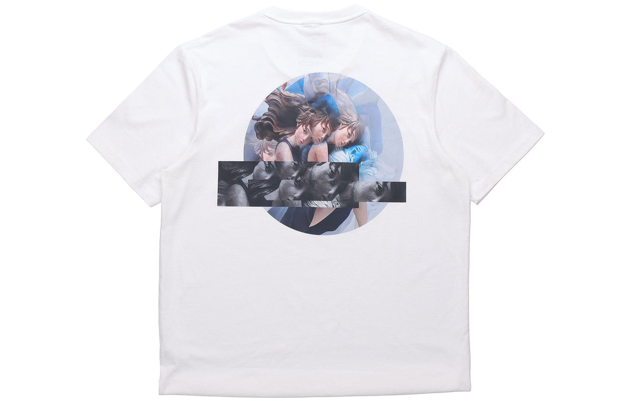 adidas originals Artist Tee Ss Pattern Printing Sports Male White HA4704