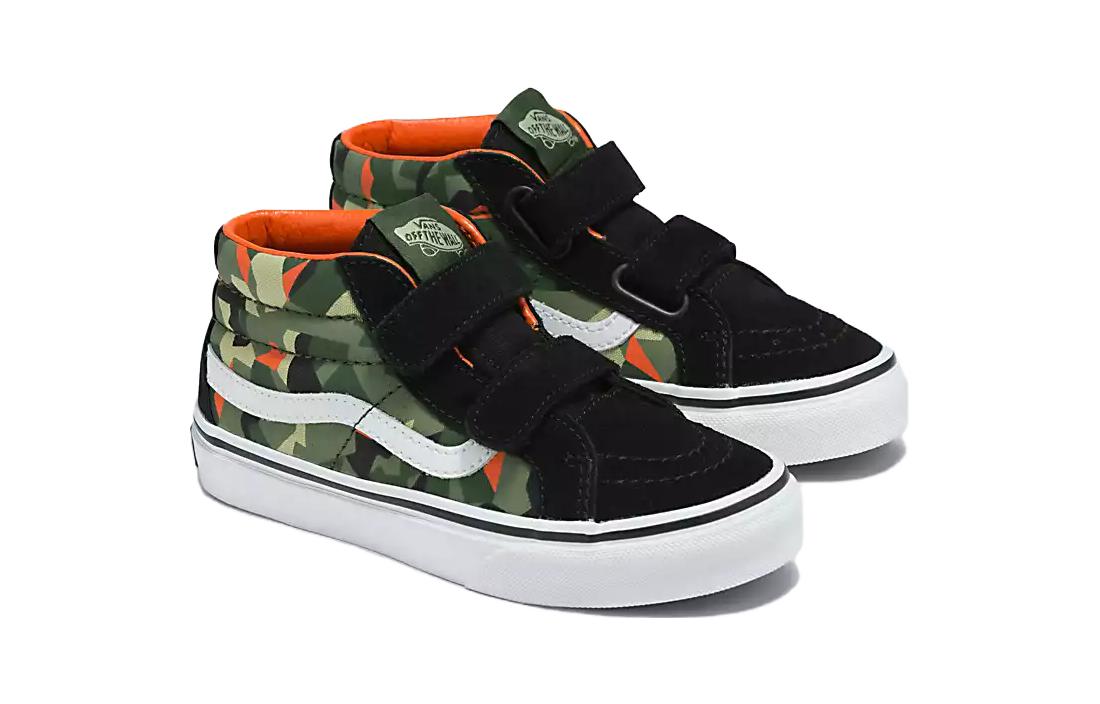 Vans Sk8-Mid Reissue Hook and Loop Shoes 'Black Green Orange' VN00018TBOQ