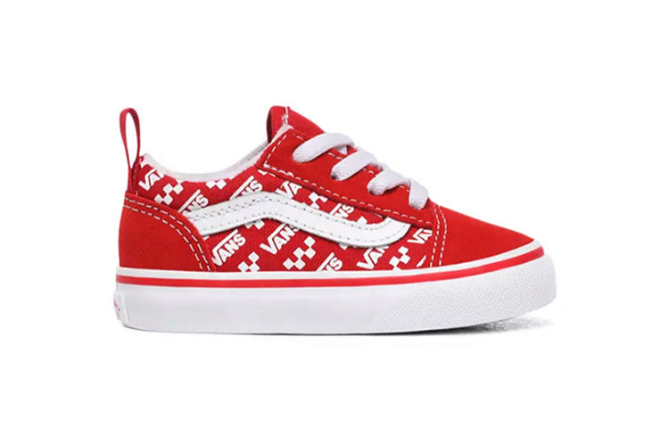 Vans Logo Repeat Elastic Lace Old Skool Red VN0A4TZOW35